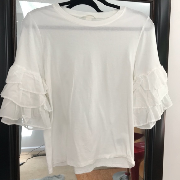 h&m ruffle sleeve top